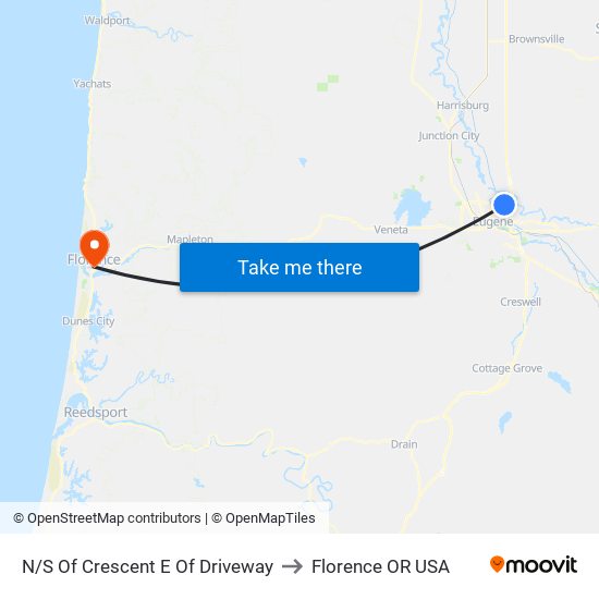 N/S Of Crescent E Of Driveway to Florence OR USA map