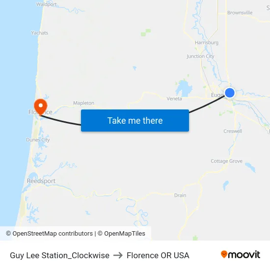 Guy Lee Station_Clockwise to Florence OR USA map