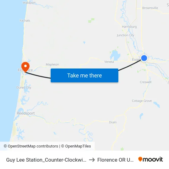 Guy Lee Station_Counter-Clockwise to Florence OR USA map