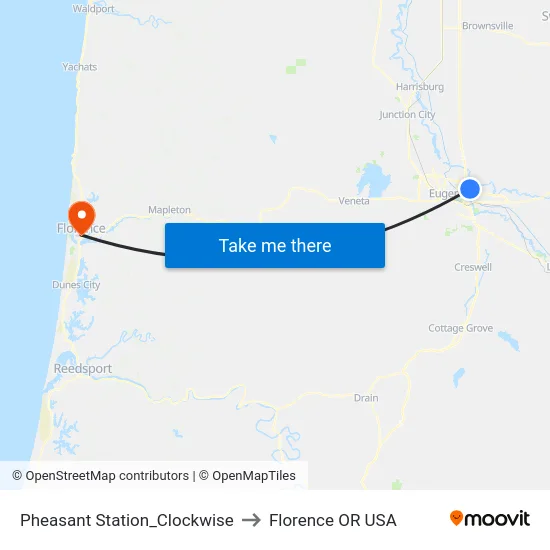 Pheasant Station_Clockwise to Florence OR USA map