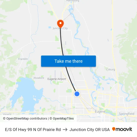 E/S Of Hwy 99 N Of Prairie Rd to Junction City OR USA map