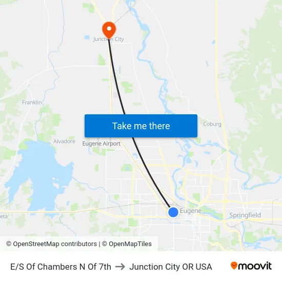 E/S Of Chambers N Of 7th to Junction City OR USA map