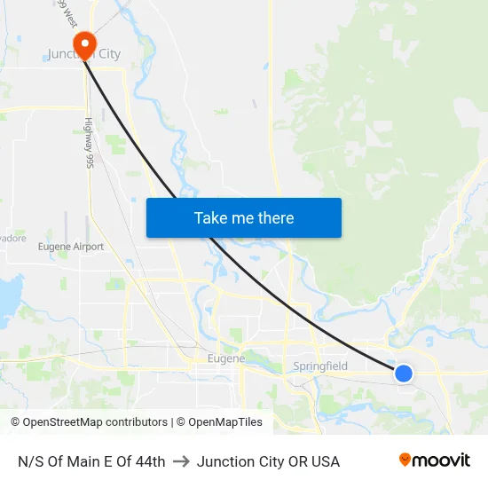 N/S Of Main E Of 44th to Junction City OR USA map