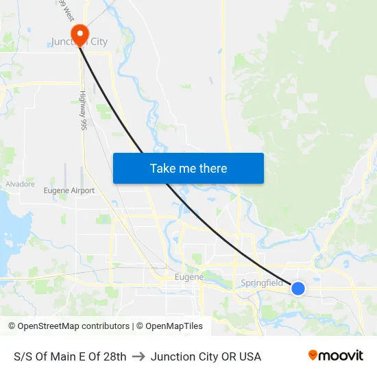 S/S Of Main E Of 28th to Junction City OR USA map