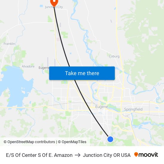 E/S Of Center S Of E. Amazon to Junction City OR USA map