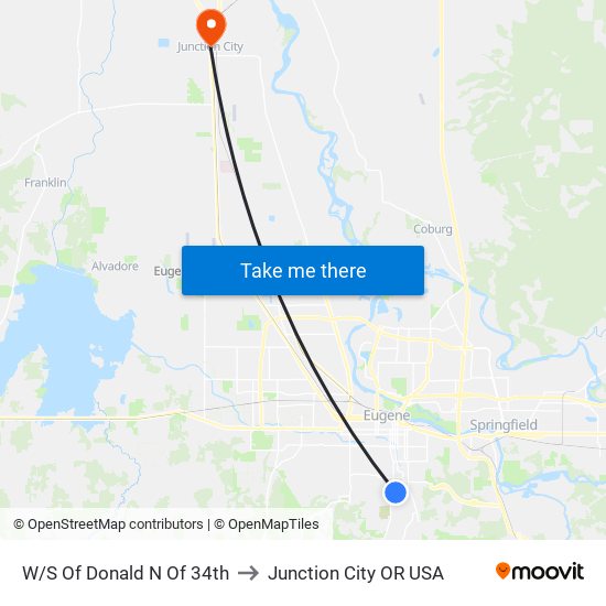 W/S Of Donald N Of 34th to Junction City OR USA map