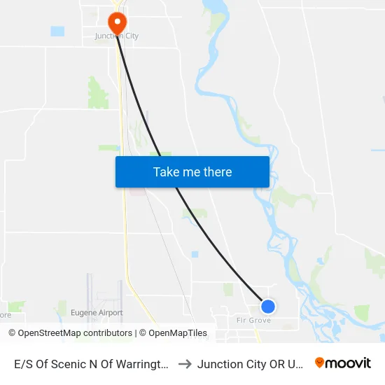 E/S Of Scenic N Of Warrington to Junction City OR USA map