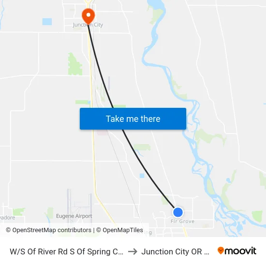 W/S Of River Rd S Of Spring Creek to Junction City OR USA map