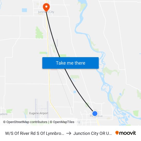 W/S Of River Rd S Of Lynnbrook to Junction City OR USA map