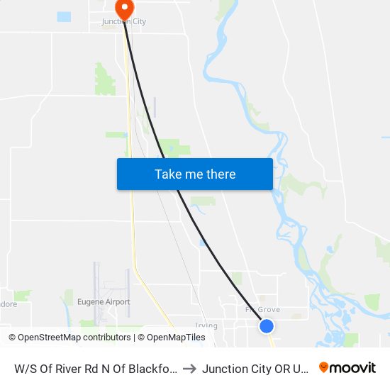 W/S Of River Rd N Of Blackfoot to Junction City OR USA map