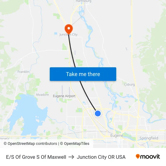 E/S Of Grove S Of Maxwell to Junction City OR USA map