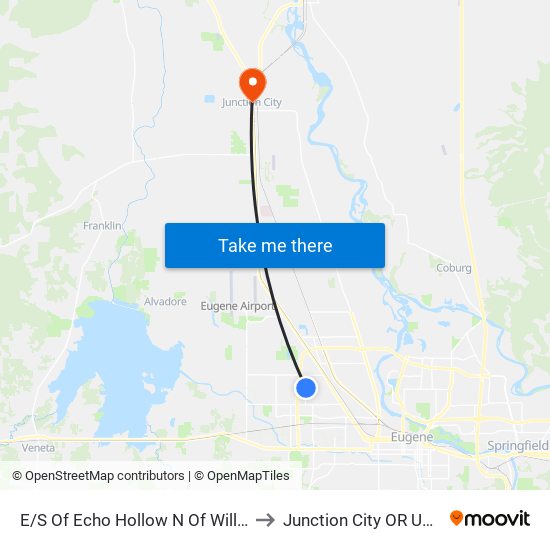 E/S Of Echo Hollow N Of Willhi to Junction City OR USA map