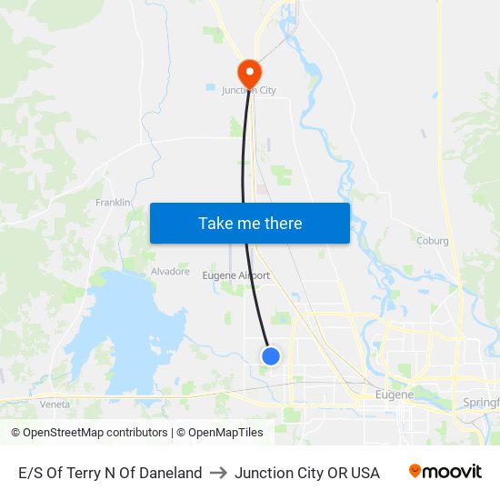 E/S Of Terry N Of Daneland to Junction City OR USA map