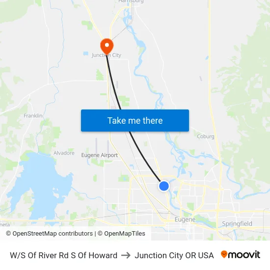 W/S Of River Rd S Of Howard to Junction City OR USA map