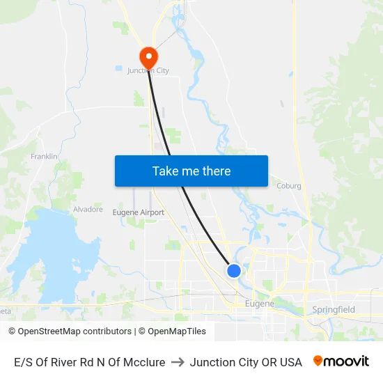 E/S Of River Rd N Of Mcclure to Junction City OR USA map