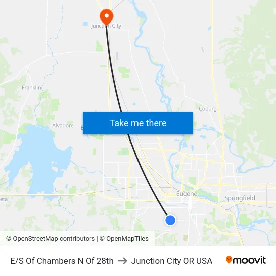 E/S Of Chambers N Of 28th to Junction City OR USA map