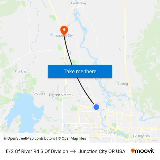 E/S Of River Rd S Of Division to Junction City OR USA map