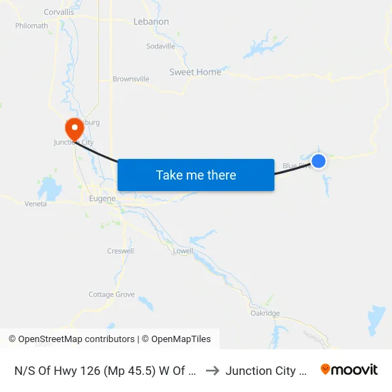 N/S Of Hwy 126 (Mp 45.5) W Of Aufderheide to Junction City OR USA map
