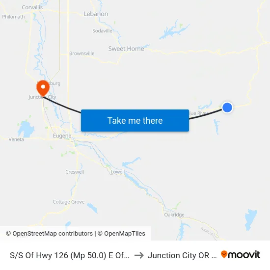 S/S Of Hwy 126 (Mp 50.0) E Of Taylor to Junction City OR USA map
