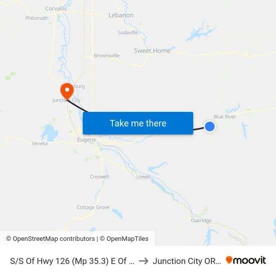 S/S Of Hwy 126 (Mp 35.3) E Of Nimrod to Junction City OR USA map