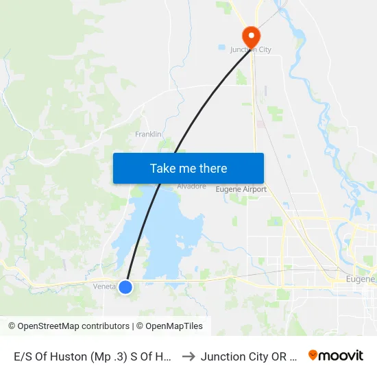 E/S Of Huston (Mp .3) S Of Hunter to Junction City OR USA map