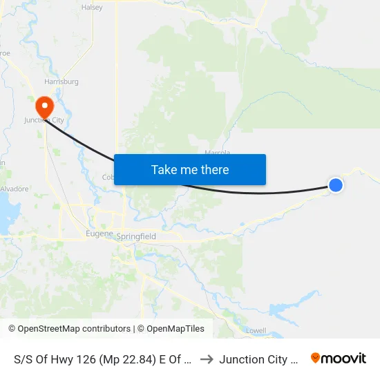 S/S Of Hwy 126 (Mp 22.84) E Of Eweb #6092 to Junction City OR USA map