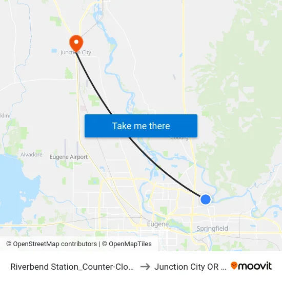 Riverbend Station_Counter-Clockwise to Junction City OR USA map