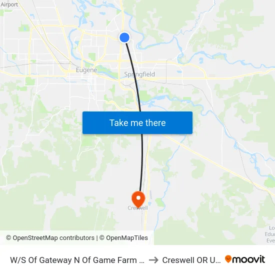 W/S Of Gateway N Of Game Farm Rd E to Creswell OR USA map
