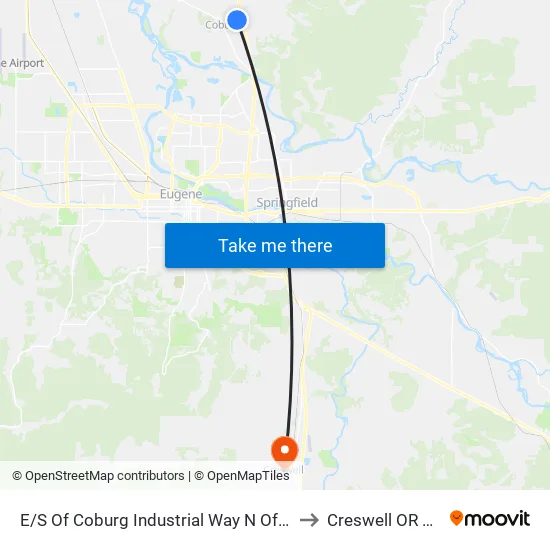 E/S Of Coburg Industrial Way N Of Pearl to Creswell OR USA map