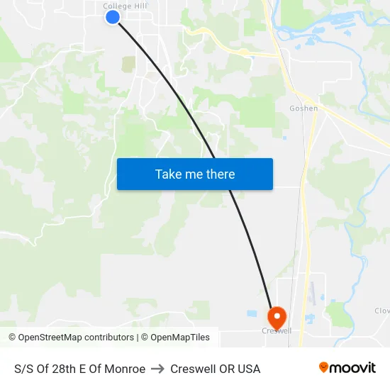 S/S Of 28th E Of Monroe to Creswell OR USA map