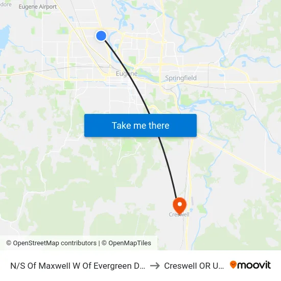N/S Of Maxwell W Of Evergreen Drive to Creswell OR USA map