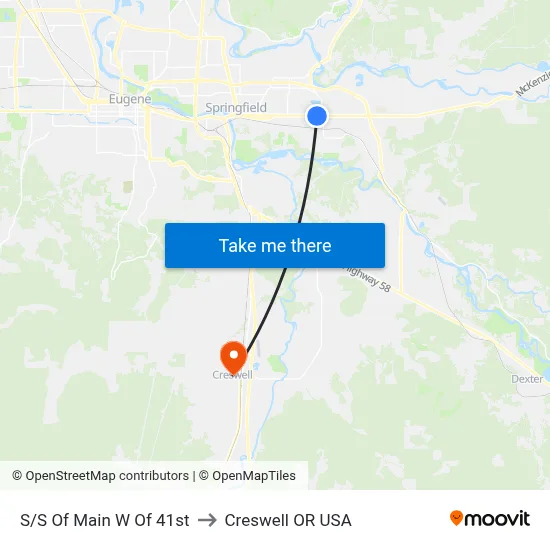 S/S Of Main W Of 41st to Creswell OR USA map
