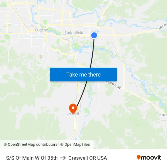 S/S Of Main W Of 35th to Creswell OR USA map
