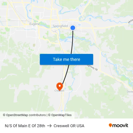 N/S Of Main E Of 28th to Creswell OR USA map