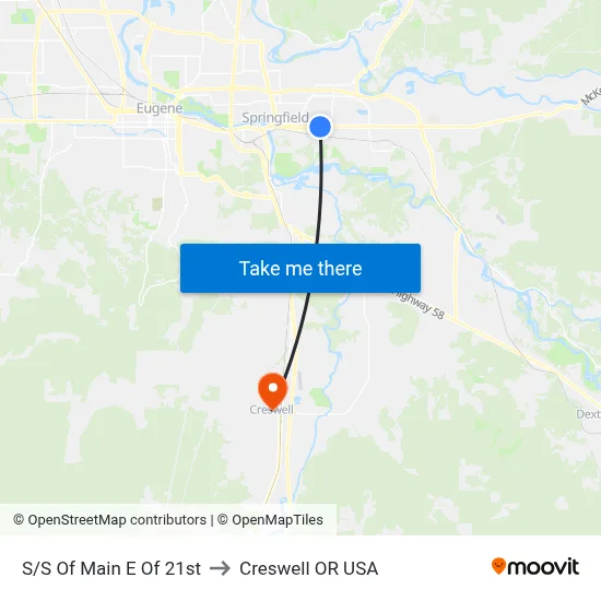 S/S Of Main E Of 21st to Creswell OR USA map