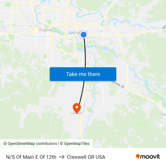 N/S Of Main E Of 12th to Creswell OR USA map