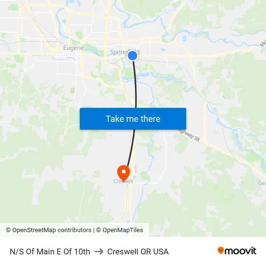 N/S Of Main E Of 10th to Creswell OR USA map