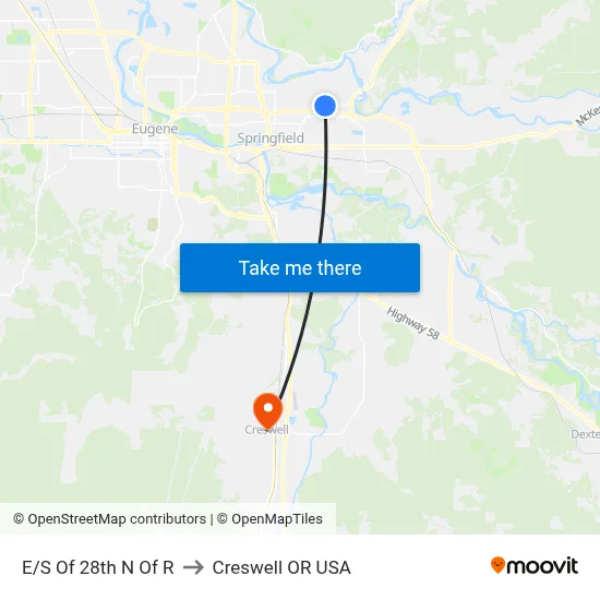 E/S Of 28th N Of R to Creswell OR USA map