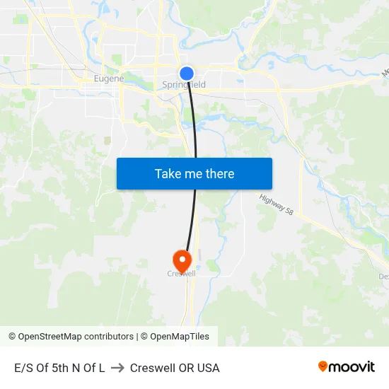 E/S Of 5th N Of L to Creswell OR USA map