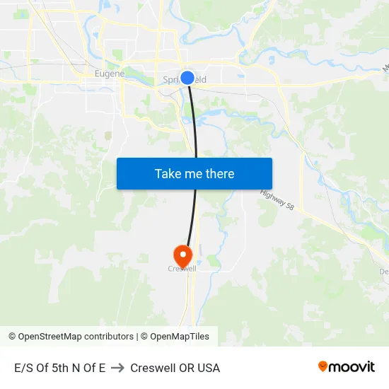E/S Of 5th N Of E to Creswell OR USA map