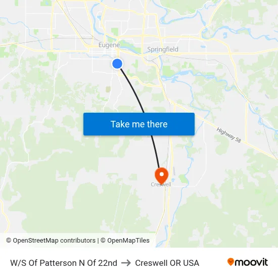 W/S Of Patterson N Of 22nd to Creswell OR USA map