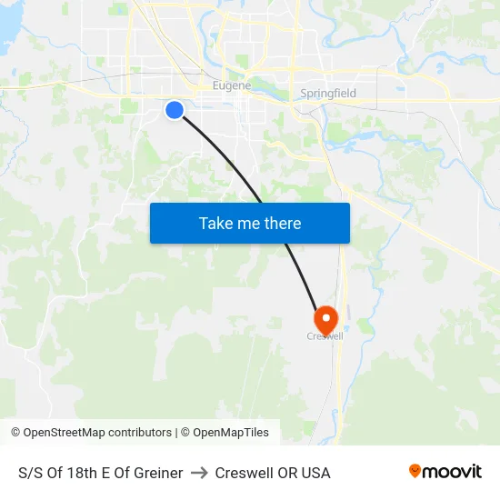 S/S Of 18th E Of Greiner to Creswell OR USA map