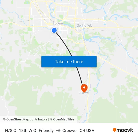 N/S Of 18th W Of Friendly to Creswell OR USA map