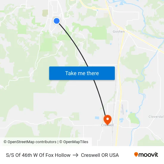 S/S Of 46th W Of Fox Hollow to Creswell OR USA map