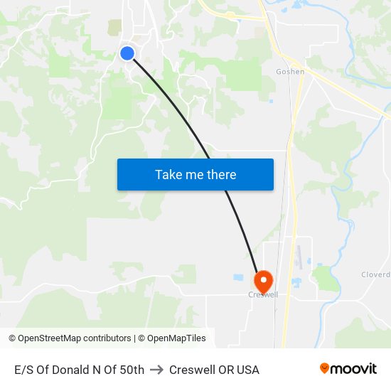 E/S Of Donald N Of 50th to Creswell OR USA map