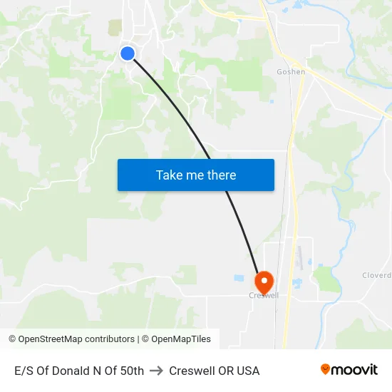 E/S Of Donald N Of 50th to Creswell OR USA map