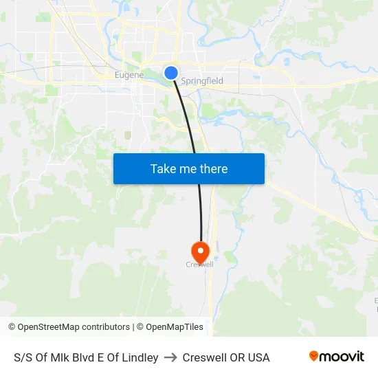 S/S Of Mlk Blvd E Of Lindley to Creswell OR USA map