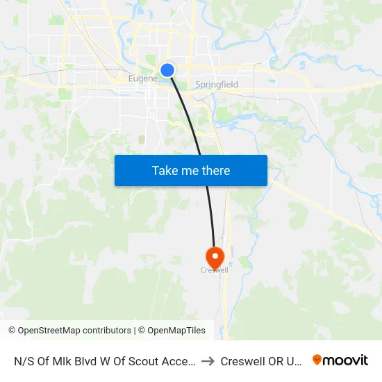 N/S Of Mlk Blvd W Of Scout Access to Creswell OR USA map