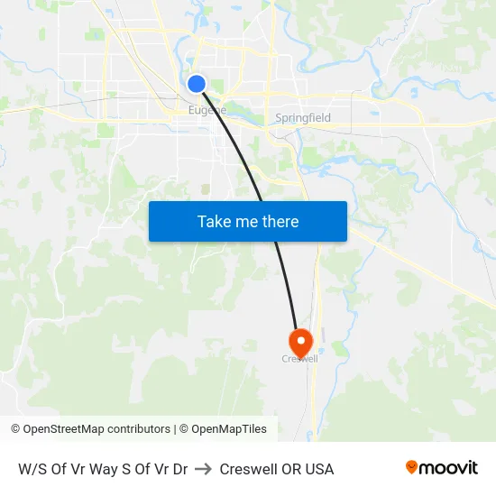 W/S Of Vr Way S Of Vr Dr to Creswell OR USA map