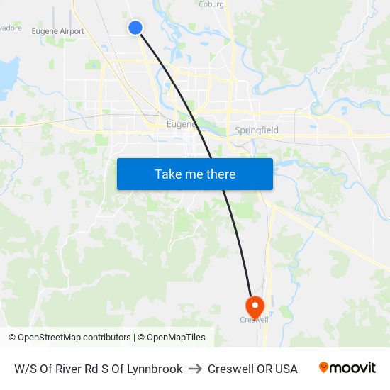 W/S Of River Rd S Of Lynnbrook to Creswell OR USA map